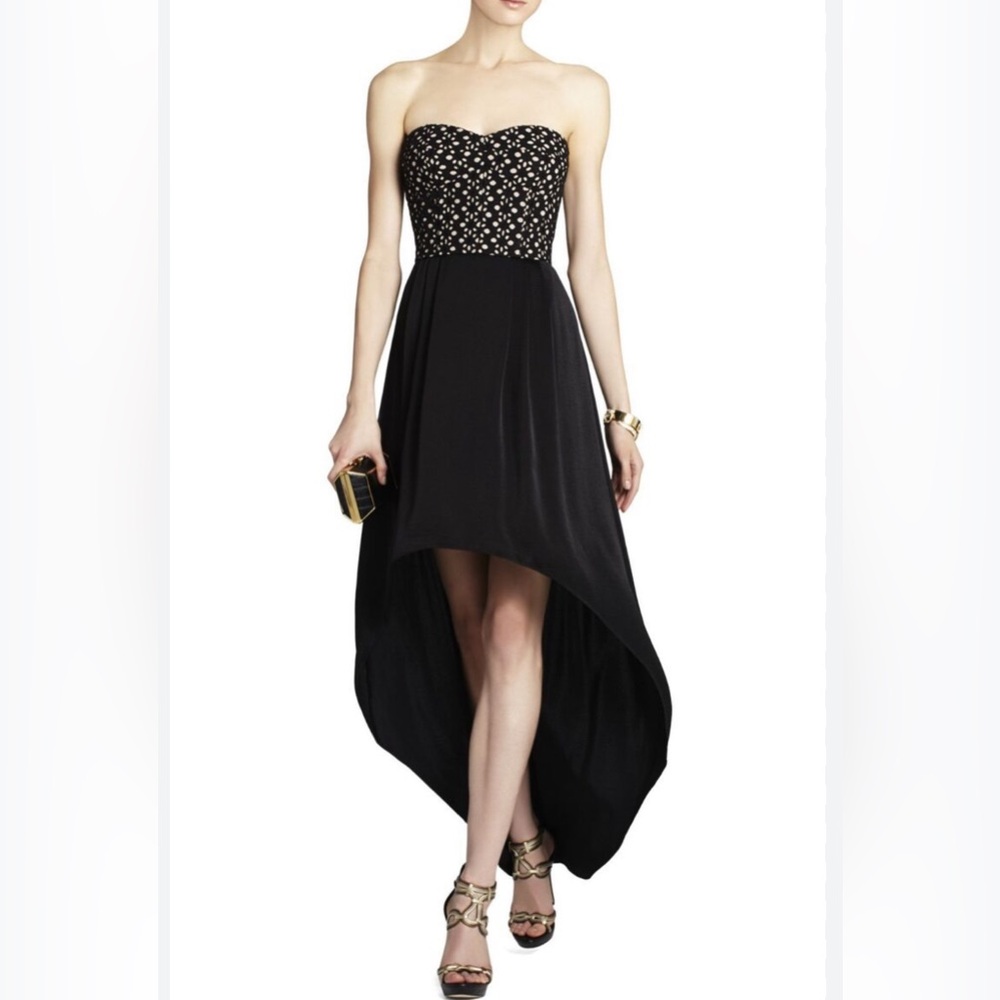 EUC SZ 2 BCBG Tess Eyelet Corset Ho-Lo Dress